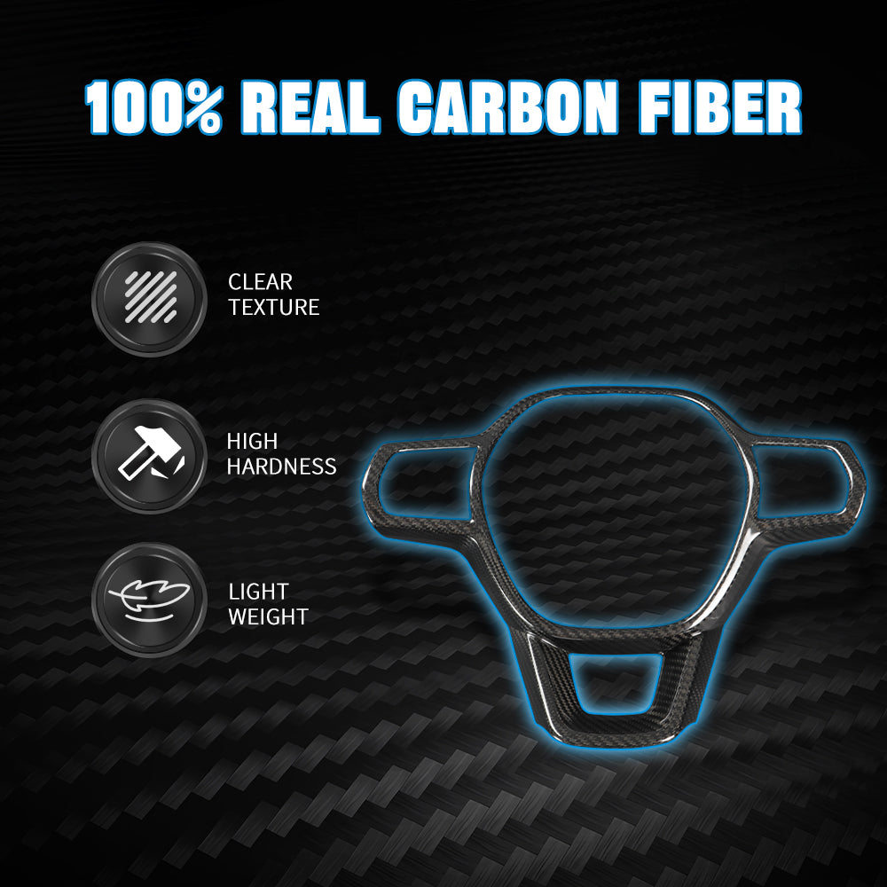 Create Carbon Dry Carbon Fiber Steering Wheel Trim Cover for Honda Civic Type R FL5