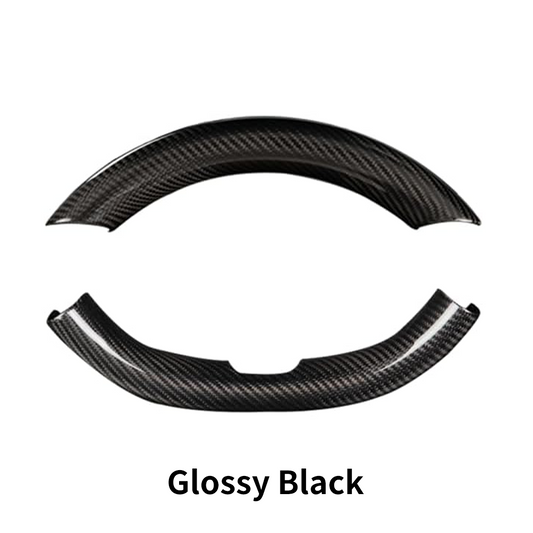 Create Carbon Dry Carbon Fiber Steering Wheel Cover Set (2PCS) for Tesla Model 3 Highland & Model Y Juniper