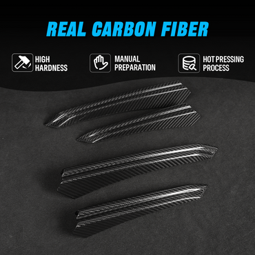 Create Carbon 4PCS Dry Carbon Fiber Fog Light Panel Cover for Hyundai Elantra N 2024–2026 Front Bumper Trim (LHD)