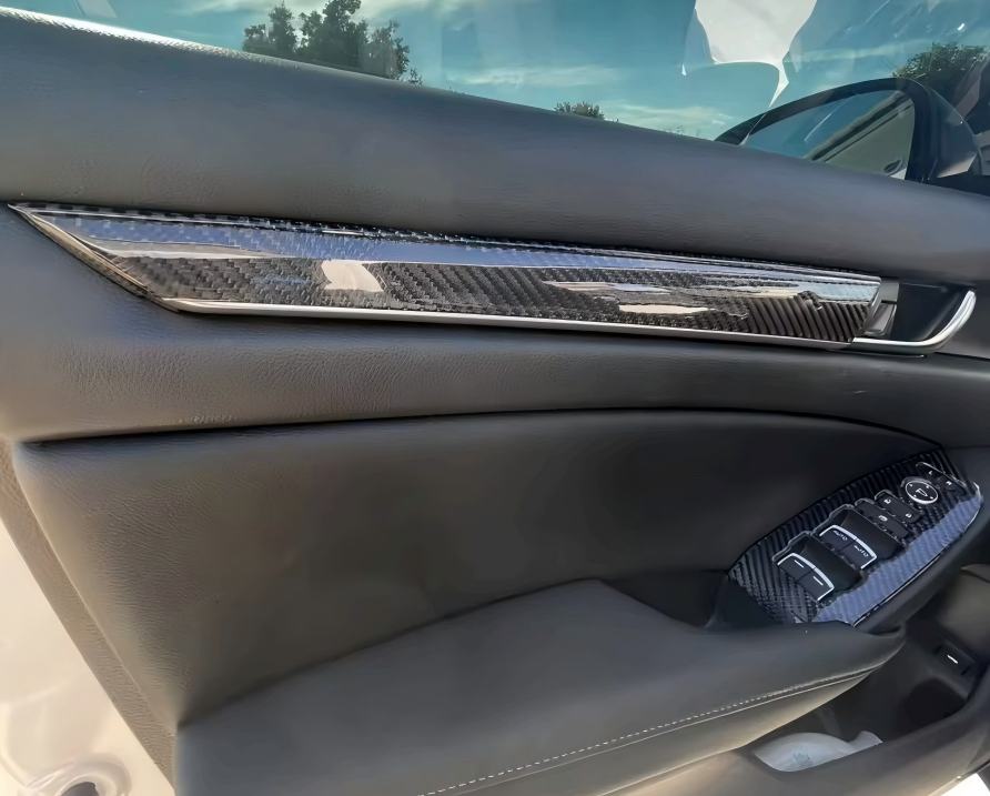 CREATE CARBON Dry Carbon Fiber Interior Door Trim Covers for Honda Accord 10th Gen 2018–2022