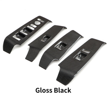 CREATE CARBON Dry Carbon Fiber Window Switch Panel Covers 4-Piece Set for Honda Civic FL / Civic Type R FL5