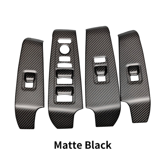 CREATE CARBON Dry Carbon Fiber Window Switch Panel Covers 4-Piece Set for Honda Civic FL / Civic Type R FL5