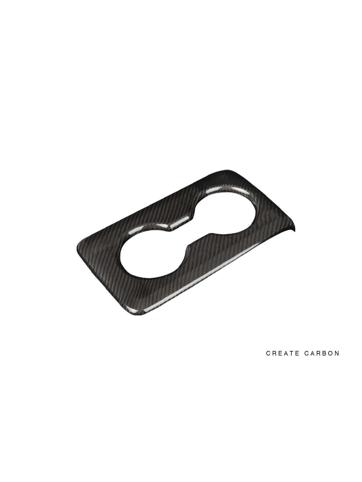 Acura Integra Type S DE5 dry carbon fiber rear cup holder cover – front product view