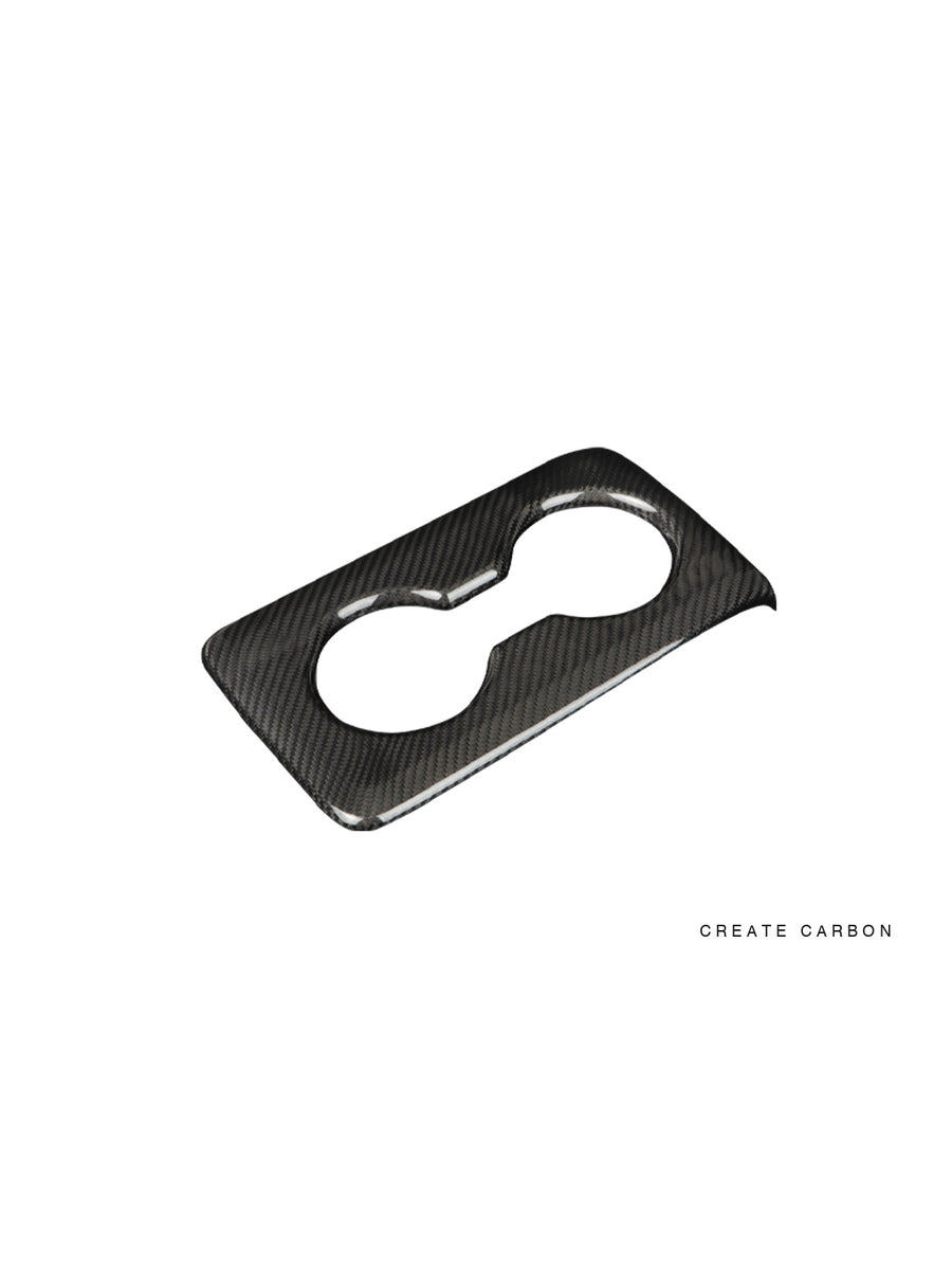 CREATE CARBON | Acura Integra Type S DE5 Rear Cup Holder Cover (2024–2025) – Dry Carbon Fiber