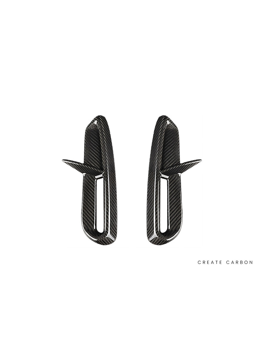 CREATE CARBON | Honda Civic Type R FL5 Rear Bumper Diffuser Spoilers, 2-Piece Set – Dry Carbon Fiber
