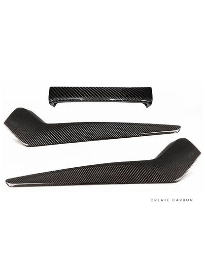 Center Console Side Trim, 3-Piece Set for Honda Civic Type R FL5 in dry carbon fiber