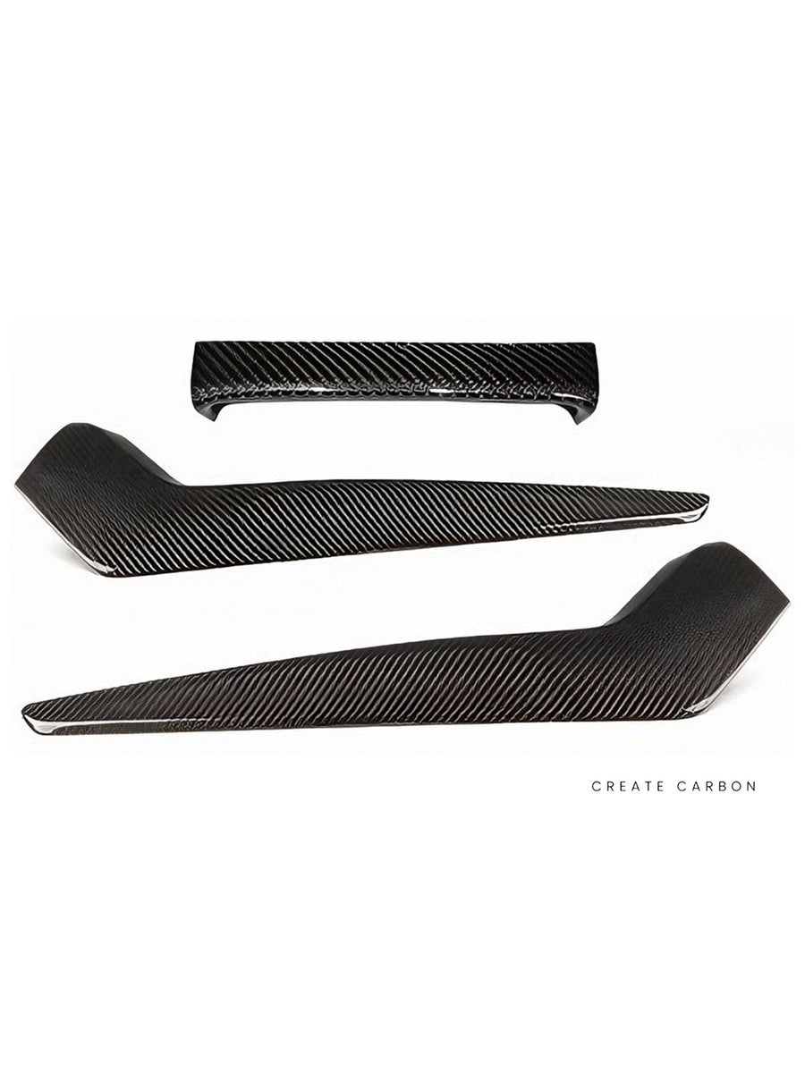 CREATE CARBON | Honda Civic Type R FL5 Center Console Side Trim, 3-Piece Set – Dry Carbon Fiber