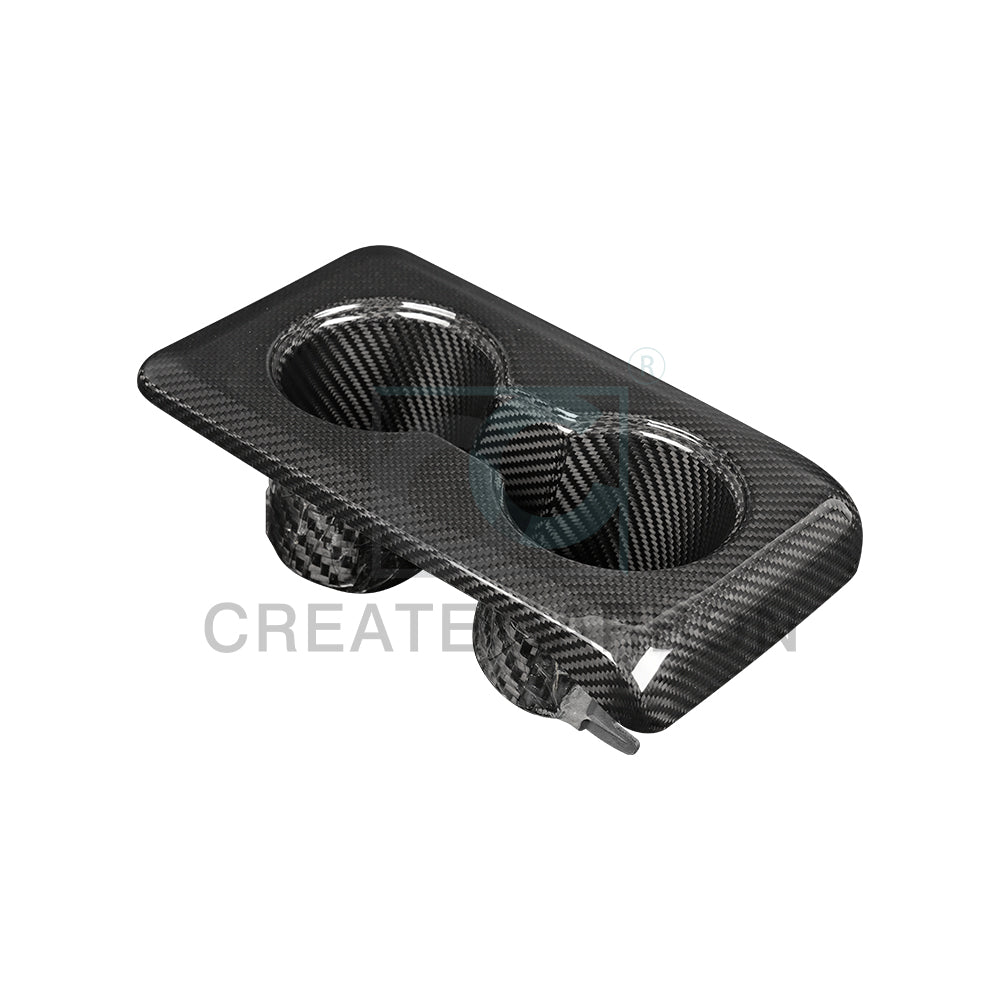 Create Carbon Dry Carbon Fiber Rear Cup Holder Replacement for HONDA CIVIC Type R FL5