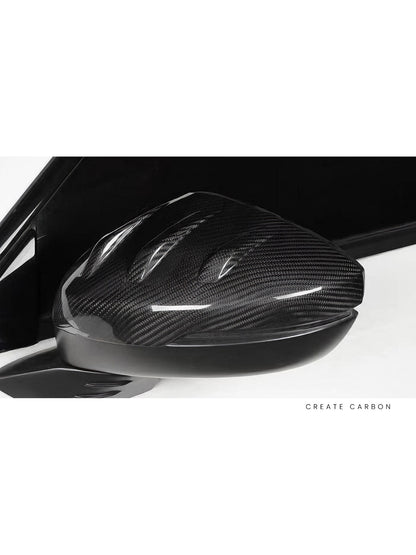 Dry carbon fiber mirror cap cover finish