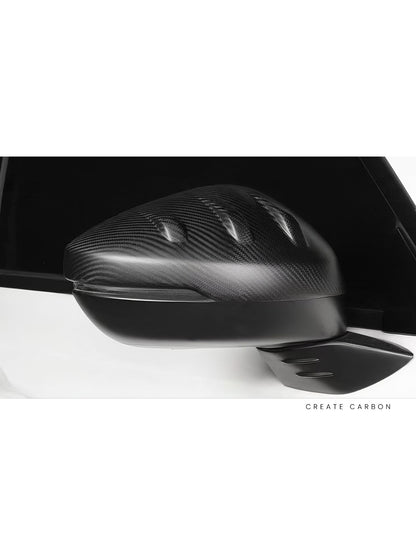 Dry carbon fiber mirror cap covers additional view