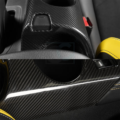 Create Carbon Dry Carbon Fiber Center Console & Cup Holder Panel Trim for Nissan Z RZ34 Fairlady Z 2023+