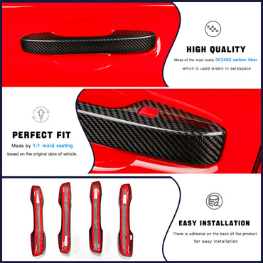 Create Carbon Dry Carbon Fiber Door Handle Covers for Honda Civic 11th Gen & Type R FL5