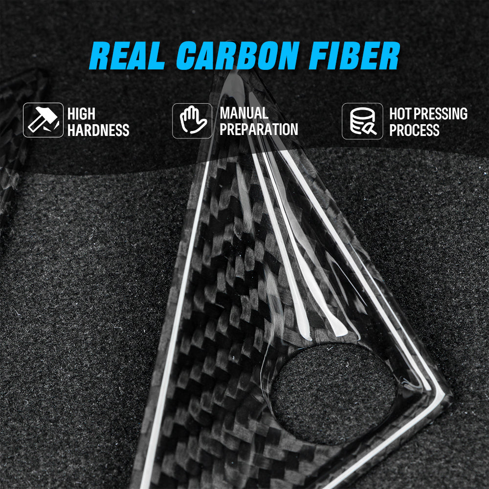 Create Carbon Dry Carbon Fiber Side Camera Covers for Tesla Cybertruck 2024-2026+