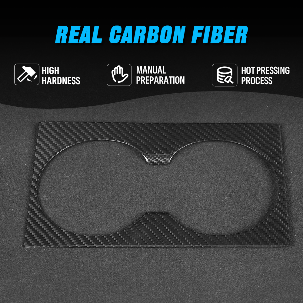 Create Carbon Dry Carbon Fiber Cup Holder Slot Cover for Tesla Model Y Juniper 2025-2026+
