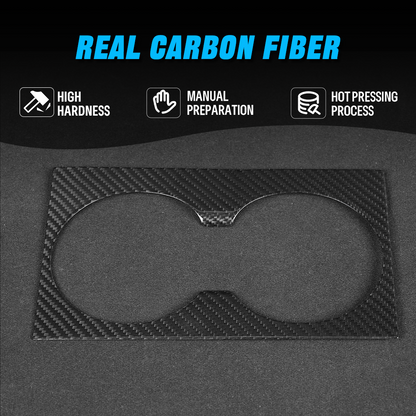 Create Carbon Dry Carbon Fiber Cup Holder Slot Cover for Tesla Model Y Juniper 2025-2026+
