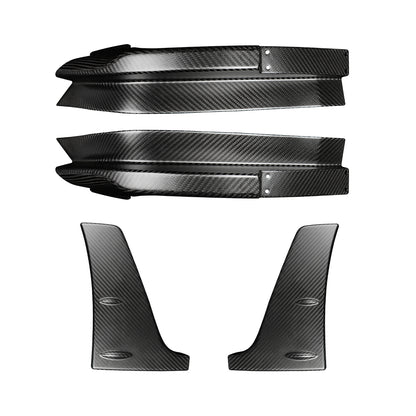Create Carbon Dry Carbon Fiber Rear Bumper Splitters for HONDA CIVIC Type R FL5 2023-2025+