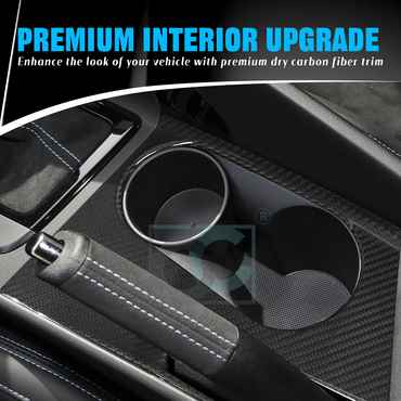 Create Carbon Dry Carbon Fiber Cup Holder Panel Cover for Hyundai Elantra N 2022+ (LHD)