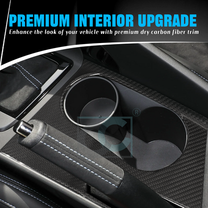 Create Carbon Dry Carbon Fiber Cup Holder Panel Cover for Hyundai Elantra N 2022+ (LHD)
