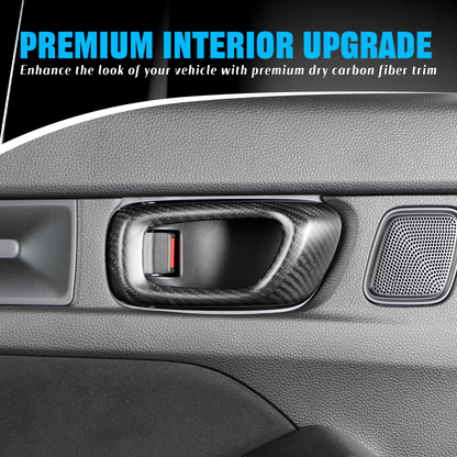 Create Carbon 4pcs Dry Carbon Fiber Inner Door Handle Cover For Honda Civic Typer FL5 2023+