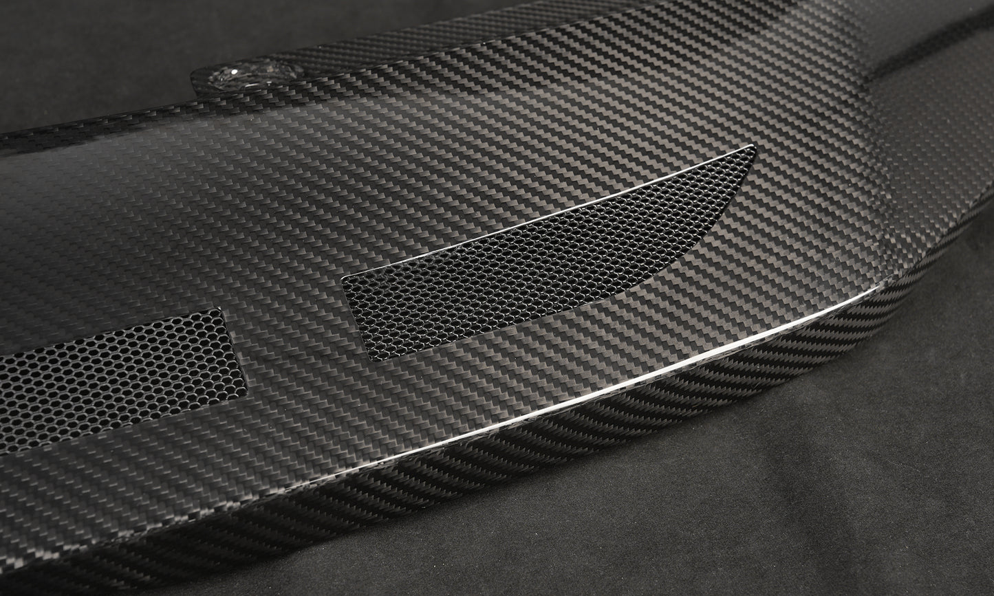 Create Carbon Dry Carbon Fiber Front Bumper Upper Grille Cover Replacement for HONDA CIVIC Type R FL5