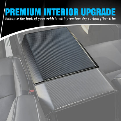 Create Carbon Dry Carbon Fiber Center Console Armrest Box Panel Cover for Tesla Cybertruck 2024-2026+