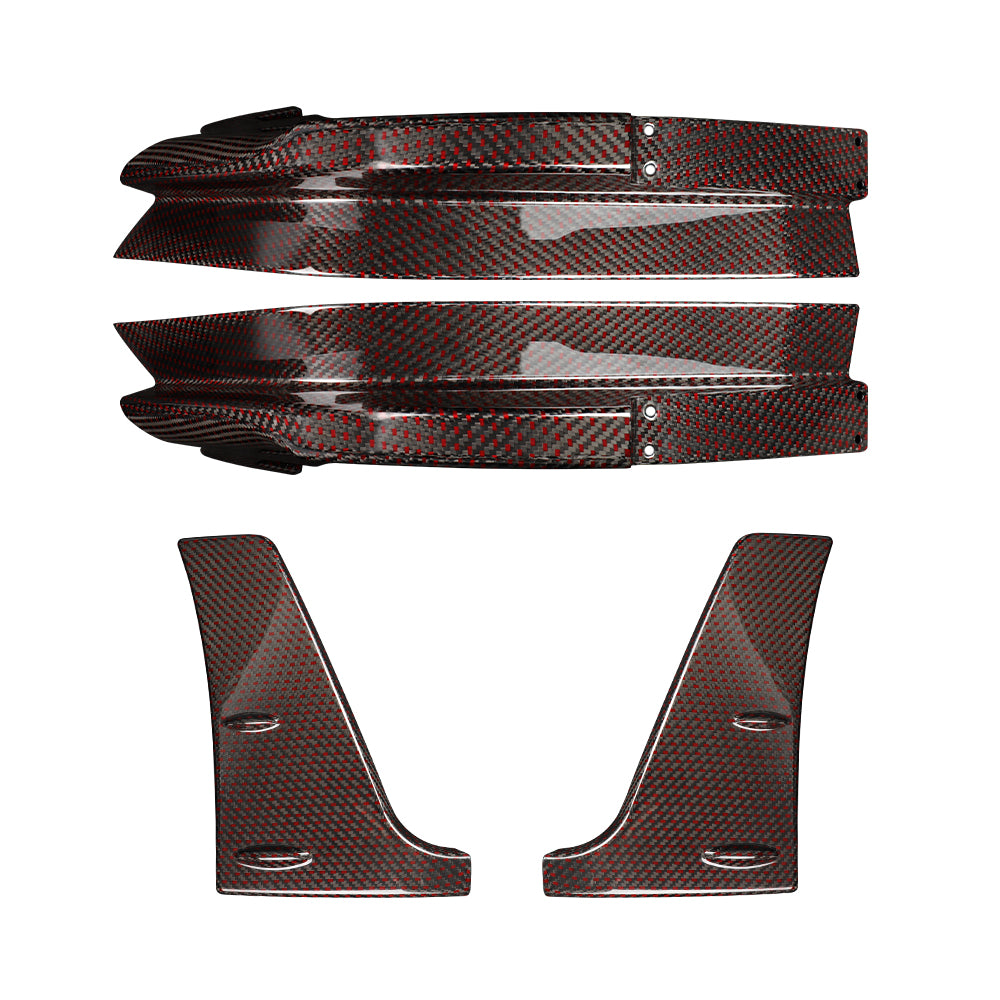 Create Carbon Dry Carbon Fiber Rear Bumper Splitters for HONDA CIVIC Type R FL5 2023-2025+