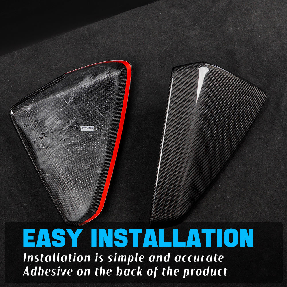 Create Carbon Dry Carbon Fiber Door Side Rearview Mirror Cover Caps for Tesla Cybertruck 2024-2026+