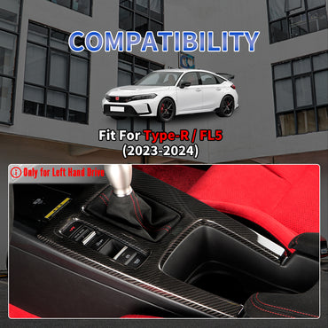 Create Carbon Dry Carbon Fiber Gear Shift Panel Cover for Honda Civic Type R FL5
