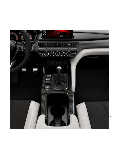 Gloss carbon fiber center console trim for 2024–2025 Acura Integra Type S DE5