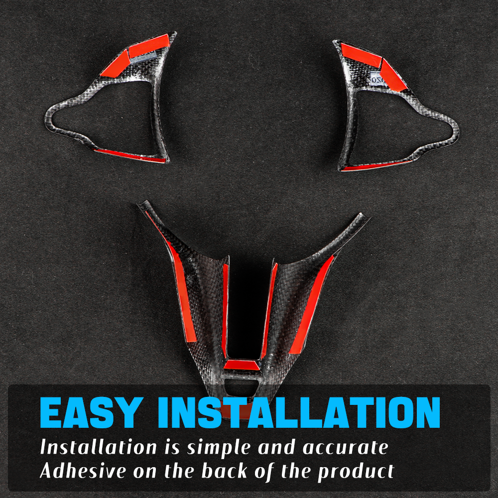 Create Carbon Dry Carbon Fiber Steering Wheel Panel Cover for Hyundai Elantra N 2022+