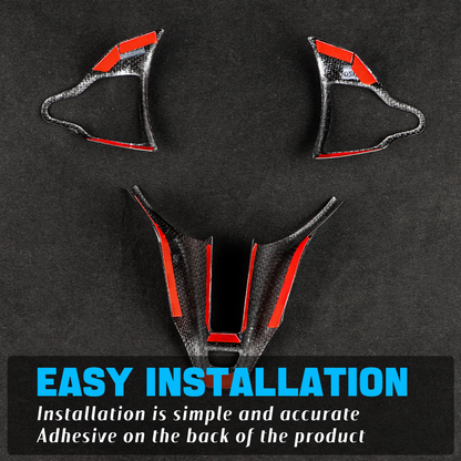Create Carbon Dry Carbon Fiber Steering Wheel Panel Cover for Hyundai Elantra N 2022+