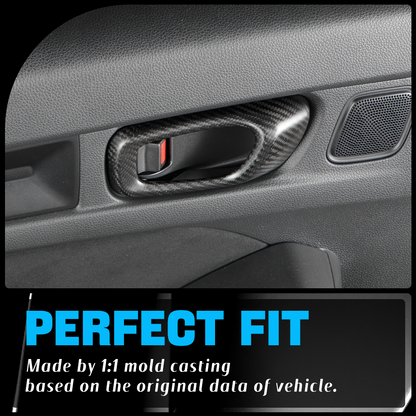 Create Carbon 4pcs Dry Carbon Fiber Inner Door Handle Cover For Honda Civic Typer FL5 2023+