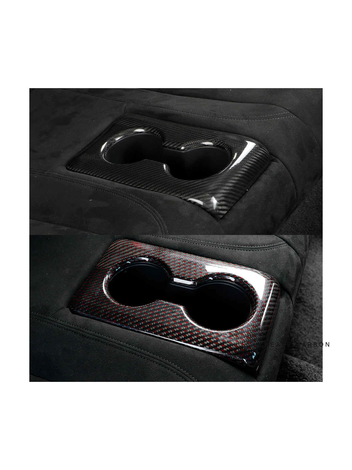 Acura Integra Type S DE5 rear cup holder carbon trim – side angle