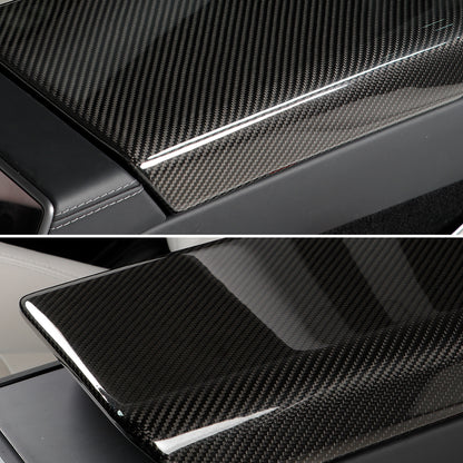 Create Carbon Dry Carbon Fiber Center Console Armrest Cover for Tesla Model Y Juniper 2025+