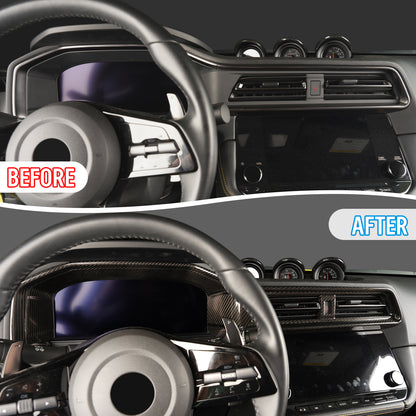CREATE CARBON Dry Carbon Fiber Gauge Cluster Hood Cover for Nissan Z / Fairlady Z RZ34 2023+