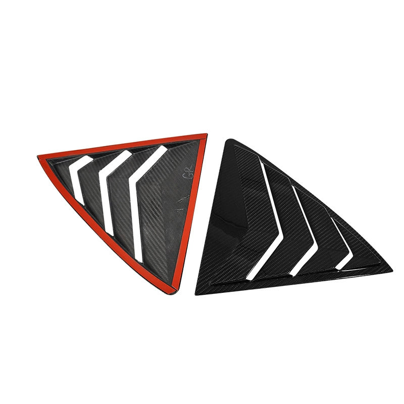 Create Carbon Carbon Fiber C-Pillar Rear Window Trim for 2023-2025 Toyota Corolla GR | GR Carbon Fiber Rear Triangle Louver Panels