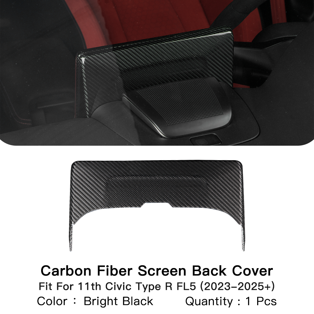 Create Carbon Dry Carbon Fiber Center Screen Back Cover (1PC) for HONDA CIVIC Type R FL5 2023+