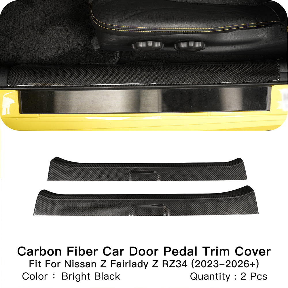 Nissan Z Dry Carbon Fiber Door Sill Covers for Nissan Z RZ34 2023+