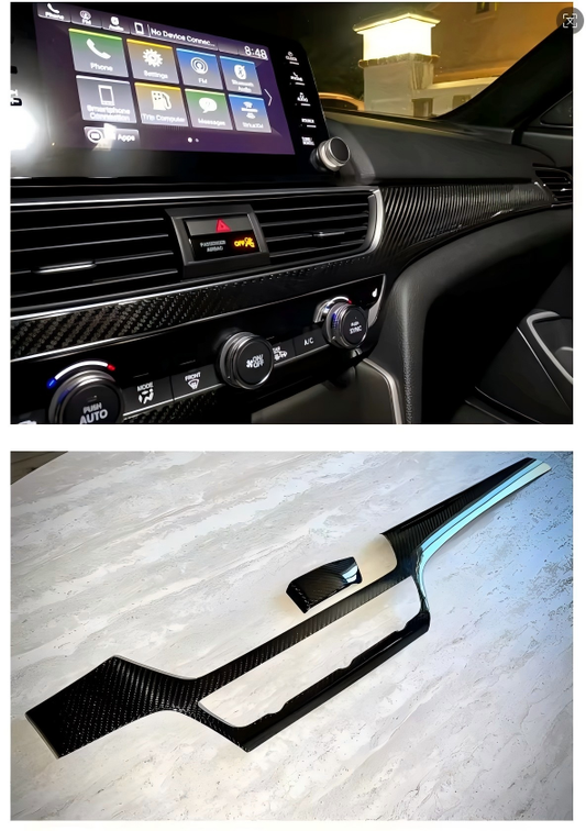 CREATE CARBON Dry Carbon Fiber Dashboard Trim Cover for Honda Accord 10th Gen 2018–2022