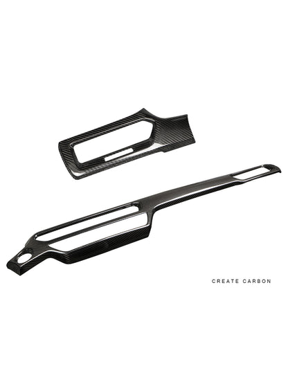 Acura Integra Type S DE5 dry carbon fiber dashboard trim 2-piece set