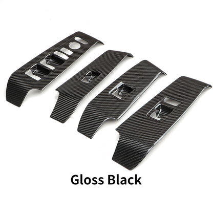 CREATE CARBON Dry Carbon Fiber Window Switch Panel Covers 4-Piece Set for Honda Civic FL / Civic Type R FL5