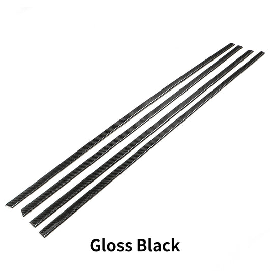 Create Carbon 4pcs Dry Carbon Fiber Window Molding Trim Covers For Tesla Cybertruck 2024+