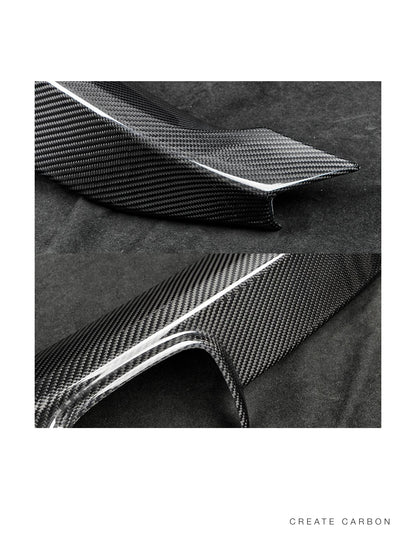 CREATECARBON dry carbon fiber front grille and eyebrow covers for 2017–2021 Honda Civic Type R FK8 – detail view 4
