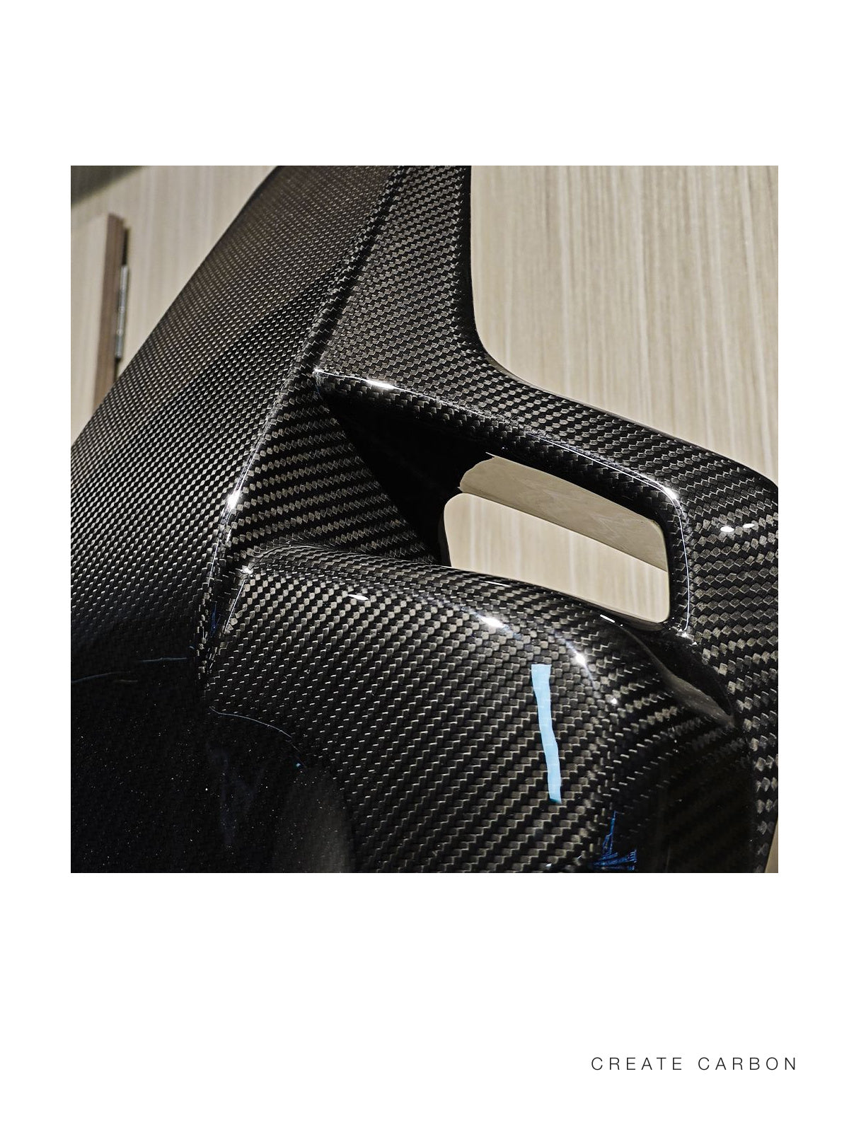 CREATECARBON dry carbon fiber front seat back covers for 2017–2021 Honda Civic Type R FK8 – detail view 5