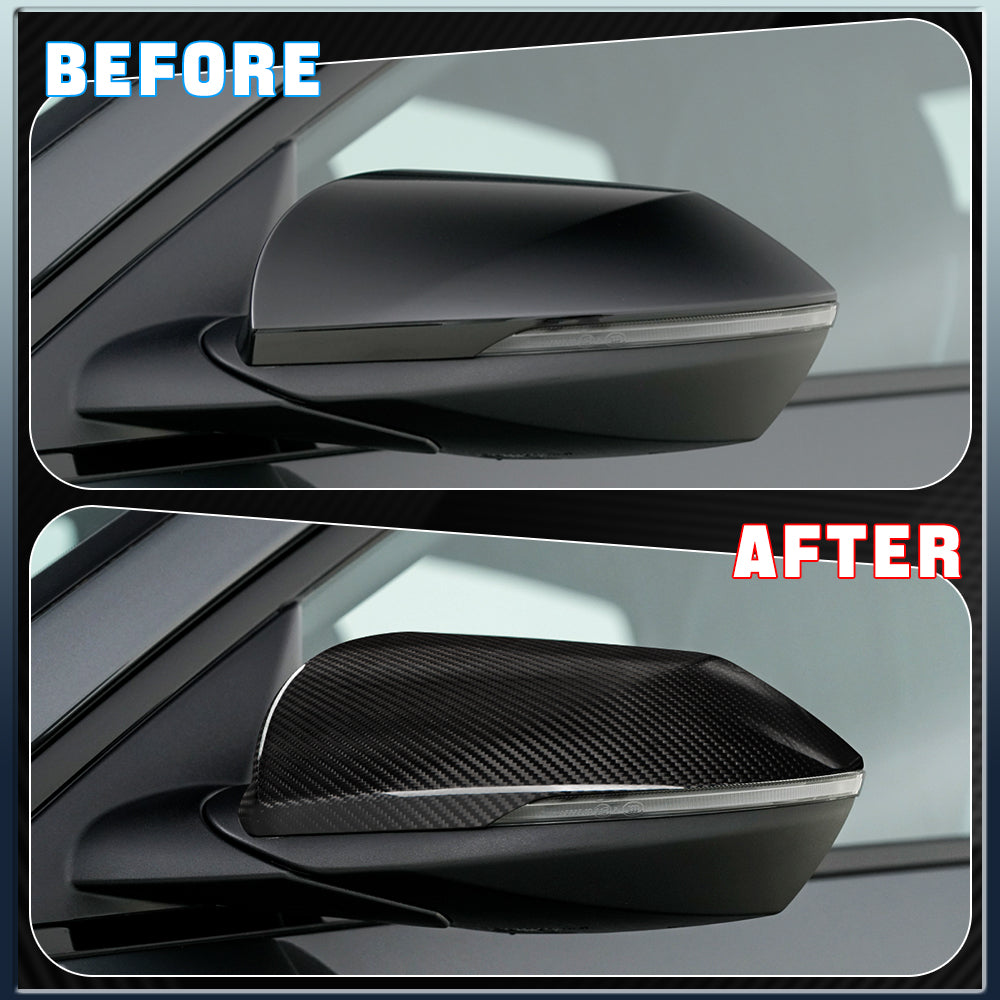 Create Carbon Dry Carbon Fiber Side Rearview Mirror Cover Caps for Hyundai Elantra N 2024+