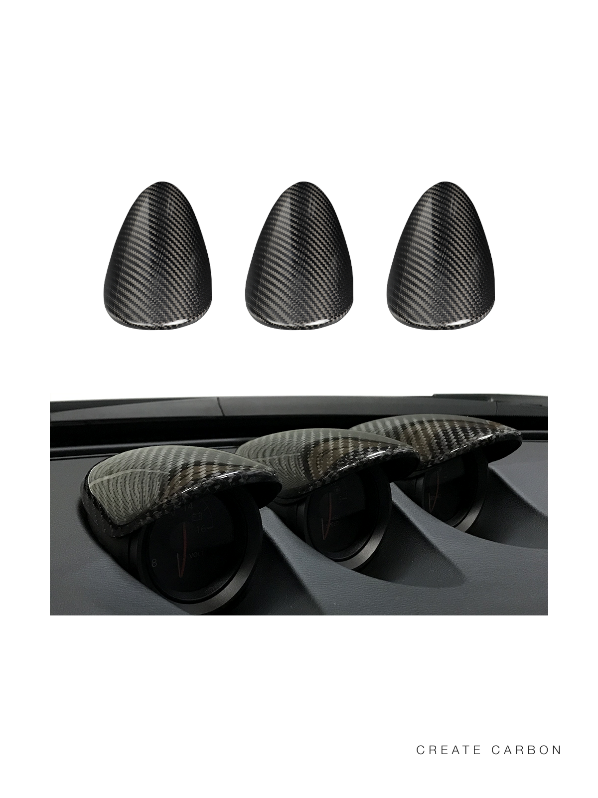 Dry carbon fiber center gauge hood cover for 2023+ Nissan Z RZ34 – image 3