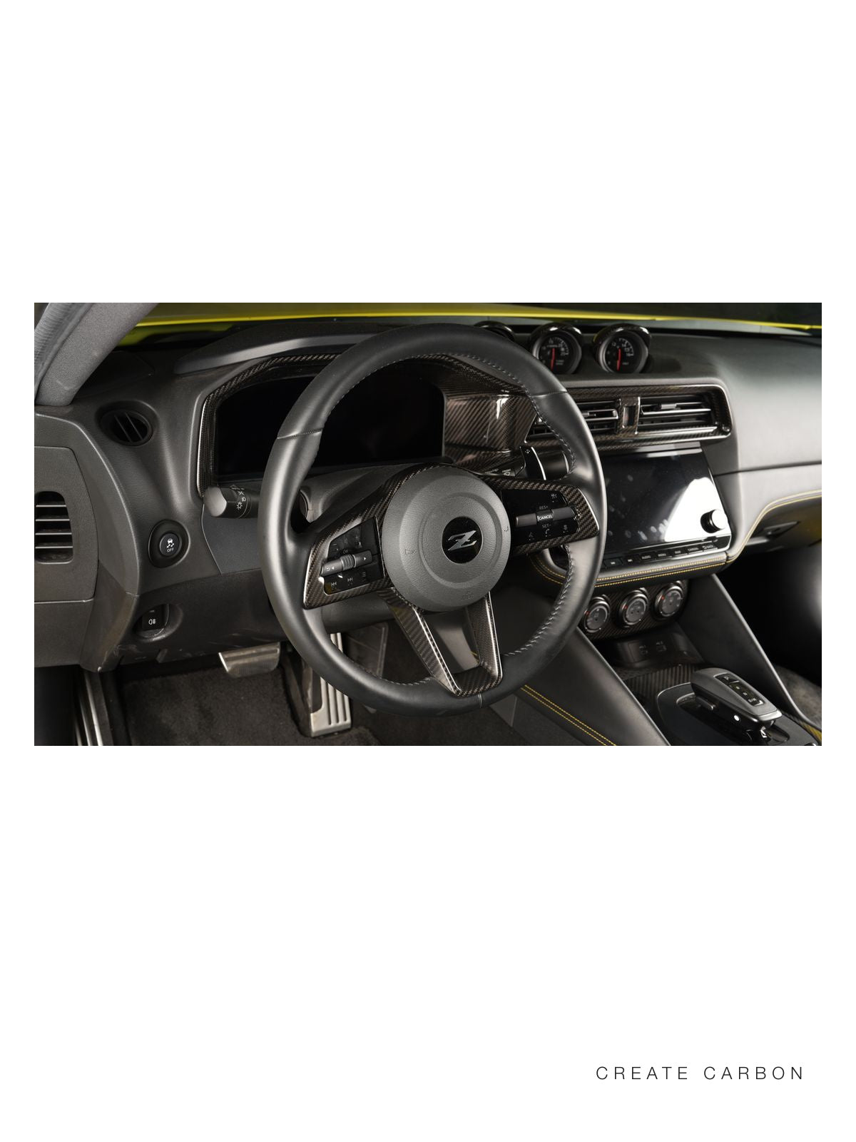 Dry carbon fiber steering wheel trim cover for 2023+ Nissan Z RZ34 – image 3