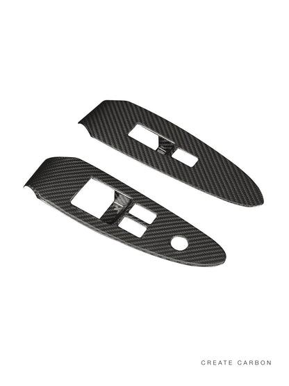 Dry carbon fiber door window switch panel covers for 2023+ Nissan Z RZ34