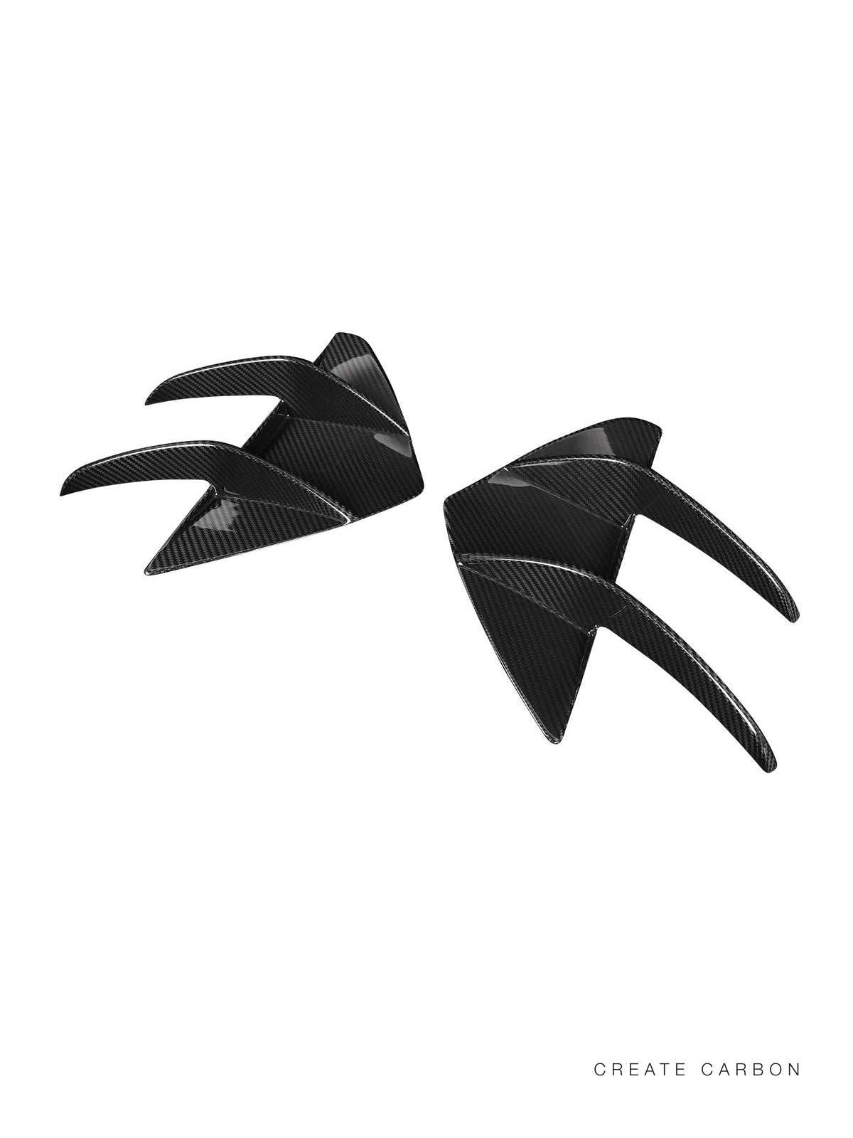Dry carbon fiber front bumper canards / dive planes for Nissan Z RZ34