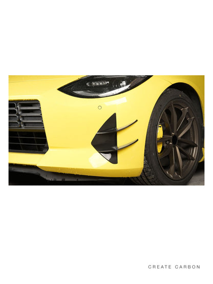 Dry carbon fiber front bumper canards / dive planes for Nissan Z RZ34 – image 3